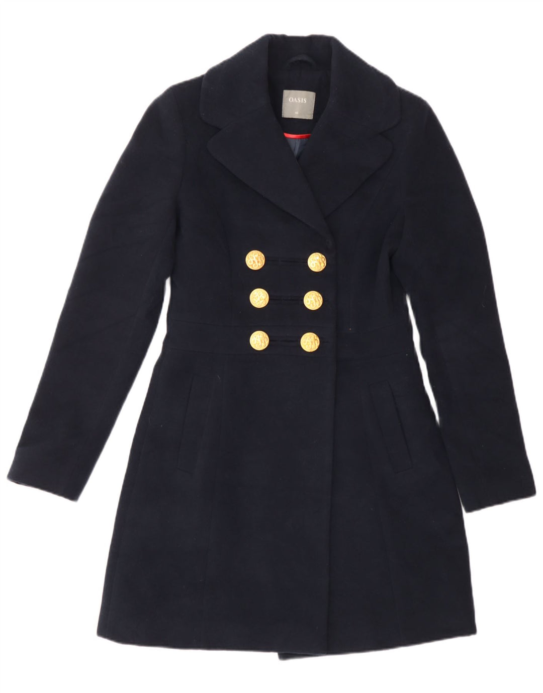 Γυναικείο παλτό Oasis με διπλό στήθος UK 6 XS Navy Blue Polyester