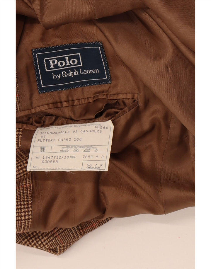 Polo Ralph Lauren Ανδρικό σακάκι με 3 κουμπιά σακάκι IT 50 μεγάλο καφέ μαλλί