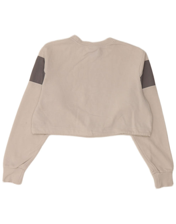 Γυναικείο γραφικό φούτερ Nike Crop Jumper UK 10 Small White Colourblock