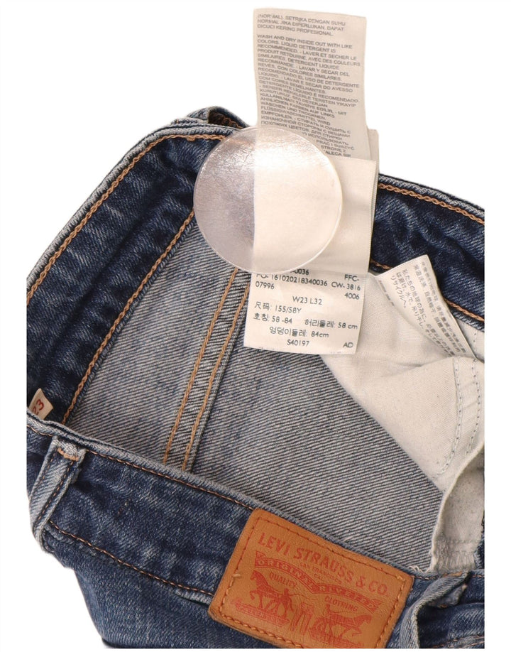 Levi's Womens 714 Straight Jeans Μέγεθος 23 W23 L28 Μπλε βαμβακερό