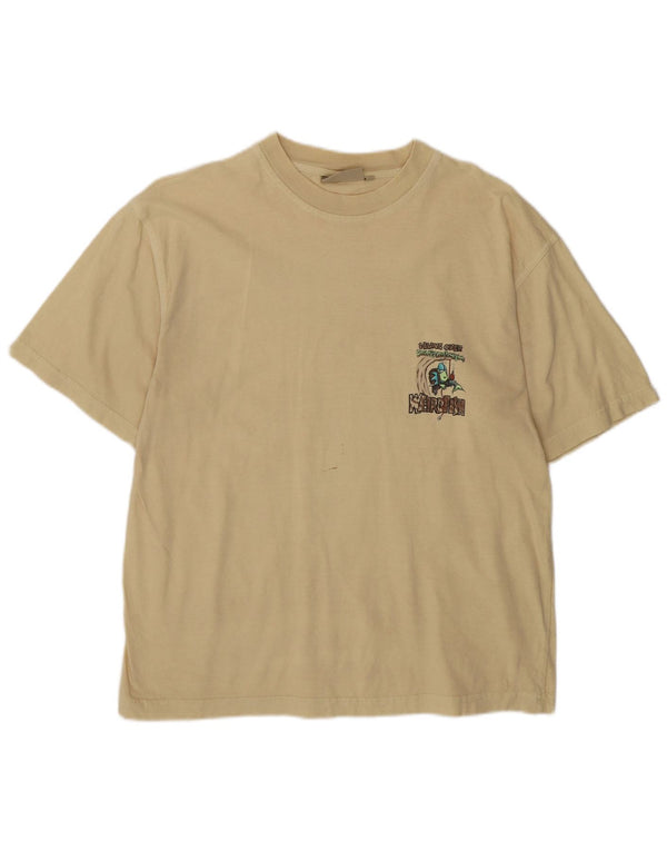 Μπλουζάκι Weird Fish Graphic T-Shirt Top Medium Beige Βαμβακερό