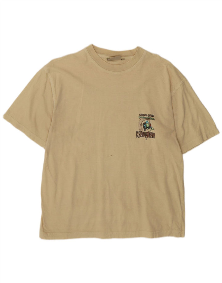 Μπλουζάκι Weird Fish Graphic T-Shirt Top Medium Beige Βαμβακερό
