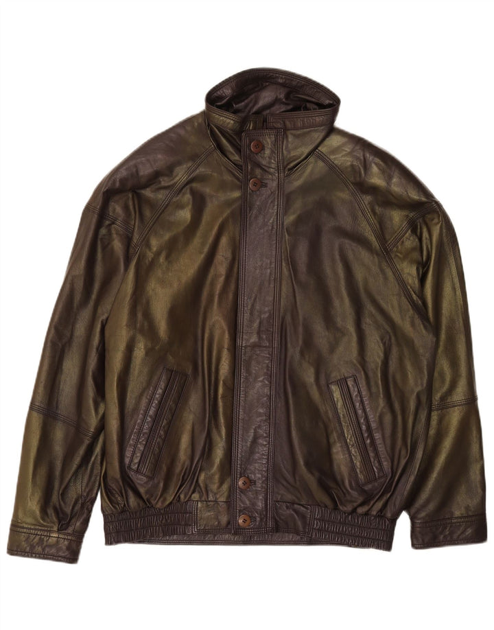 Cabrini Ανδρικό Δερμάτινο Μπουφάν EU 48 Medium Khaki Leather