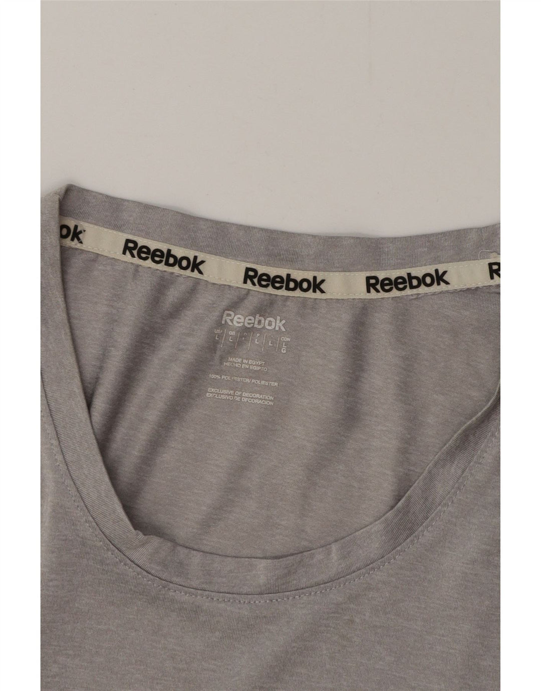 REEBOK Γυναικείο T-Shirt Top UK 16 Large Grey Polyester