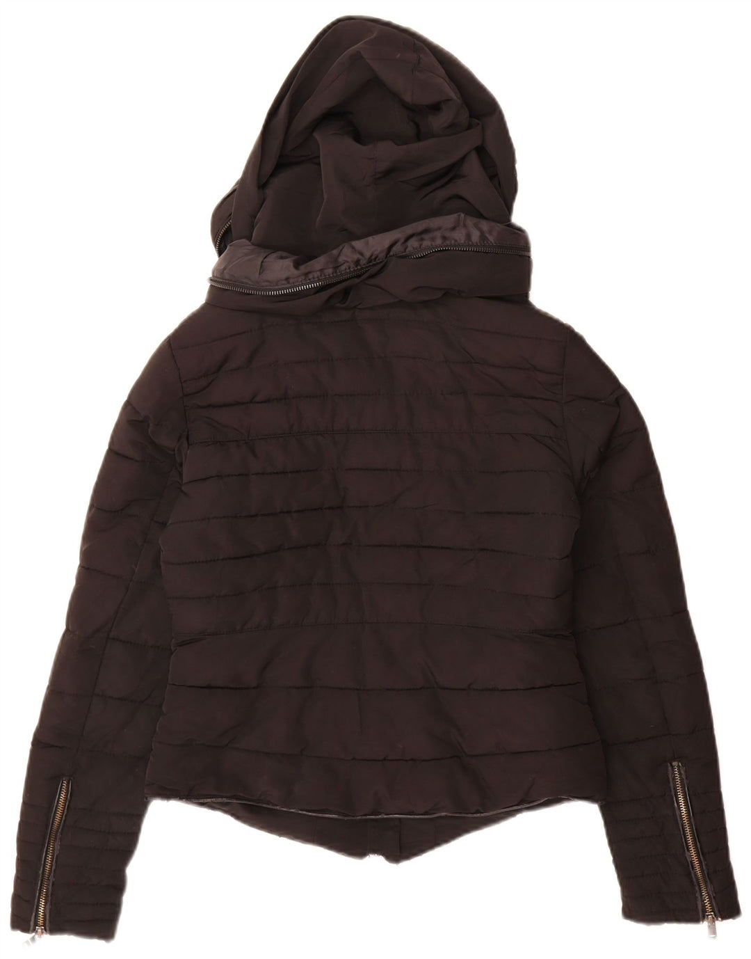 Zara Γυναικείο μπουφάν με κουκούλα UK 10 Small Black