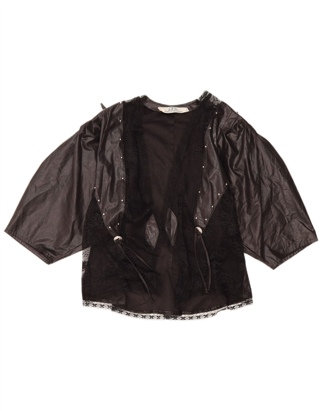 VINTAGE Γυναικεία Ζακέτα με μανίκια 3/4 UK 10 Small Black