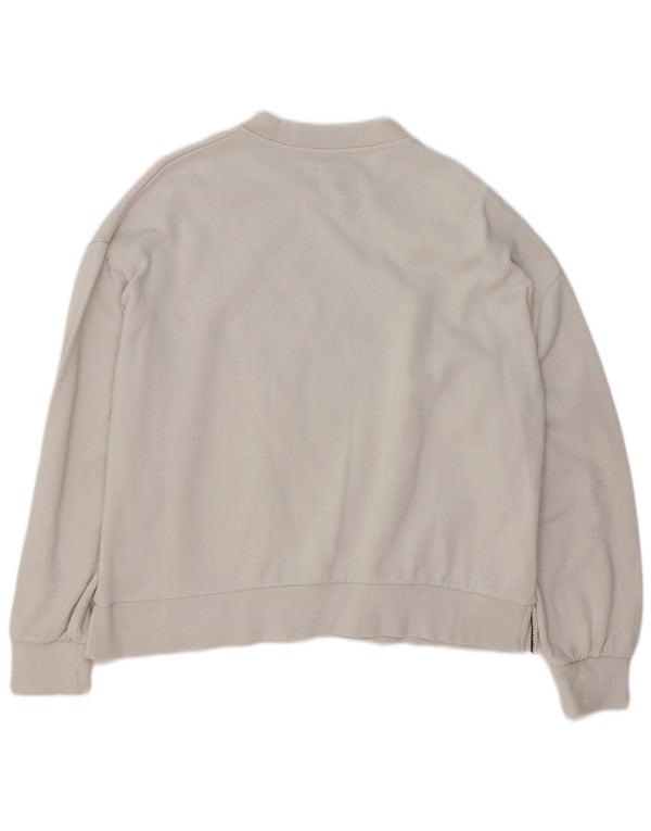 PEPE JEANS Γυναικείο γραφικό υπερμεγέθη φούτερ Jumper UK 10 Small White