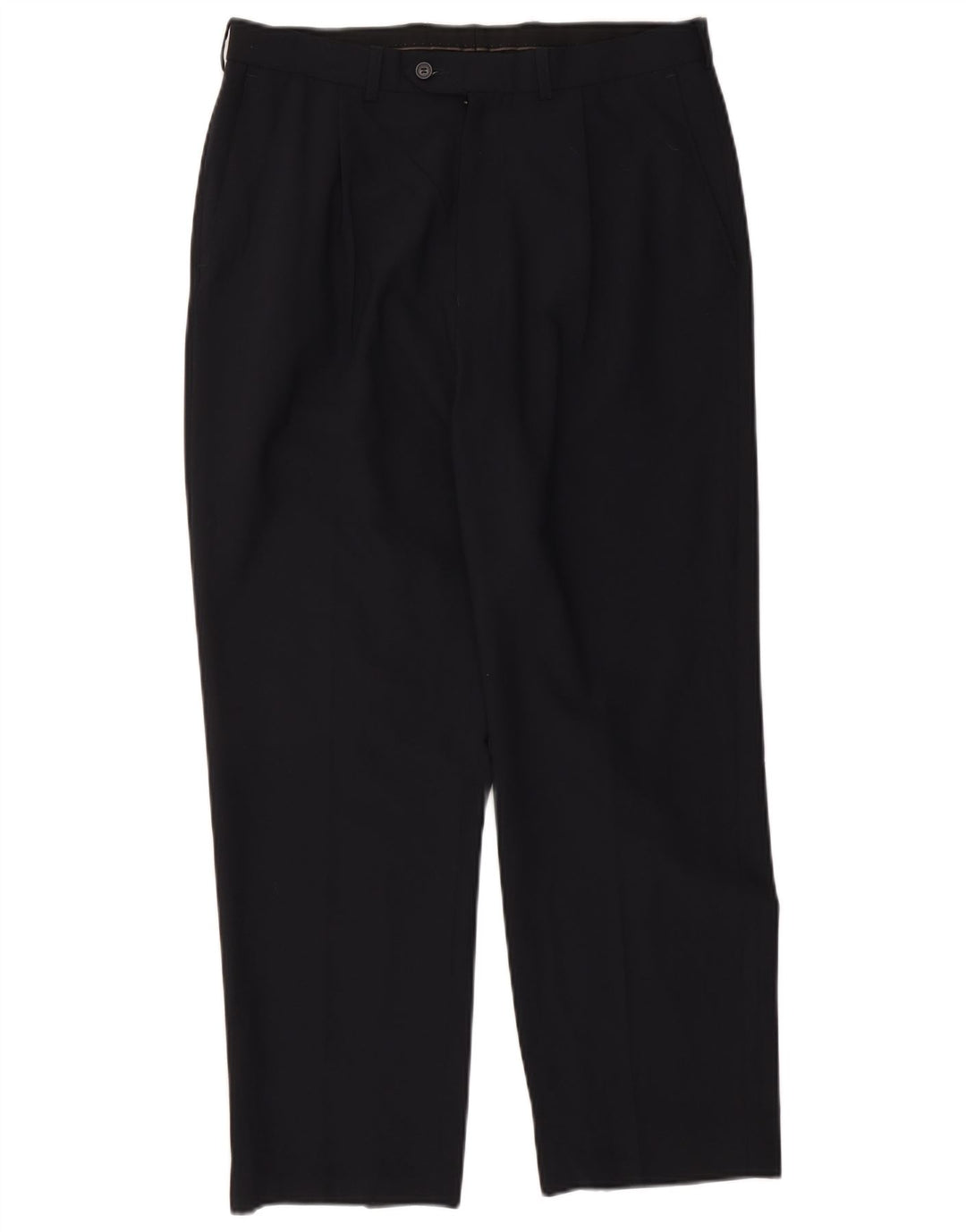 Marks & Spencer Ανδρικό παντελόνι με καρφίτσα W34 L29 Navy Blue Polyester