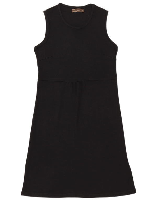 Zara Γυναικείο Αμάνικο Βασικό Φόρεμα UK 14 Large Black Rayon