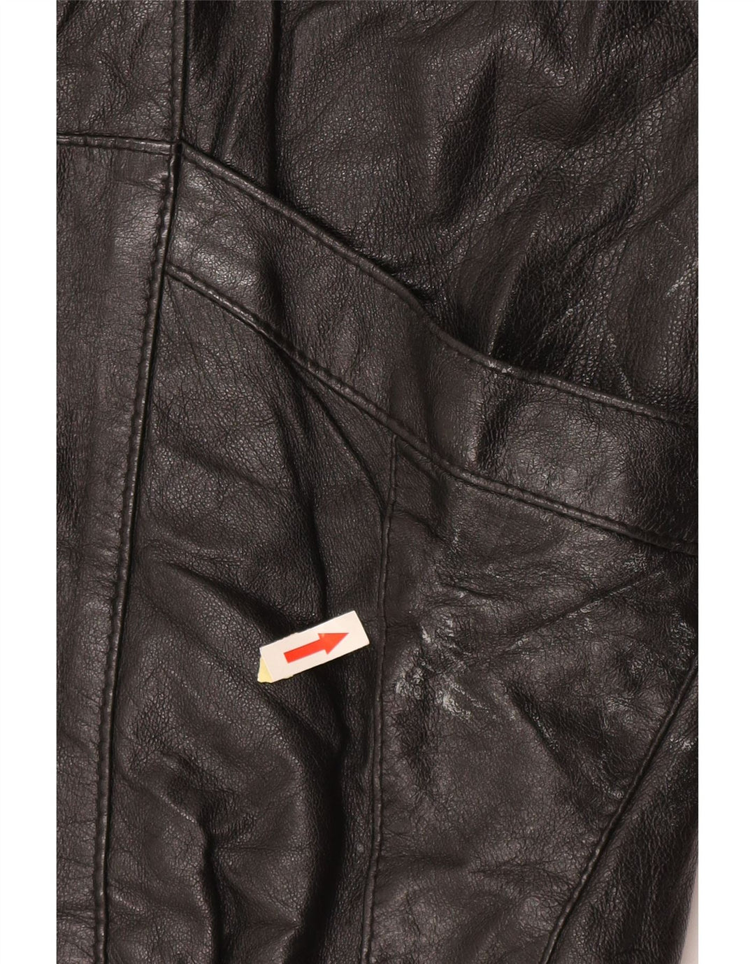 Vintage Γυναικείο Oversized Δερμάτινο Μπουφάν EU 50 XL Μαύρο