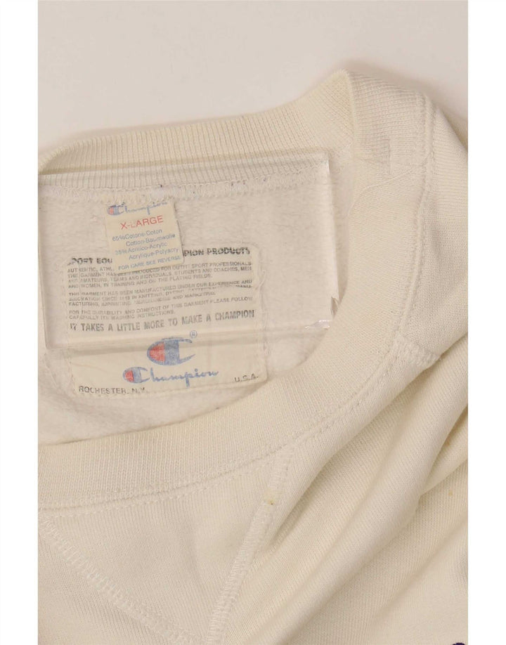 Ανδρικό γραφικό φούτερ Champion Jumper XL Λευκό βαμβακερό