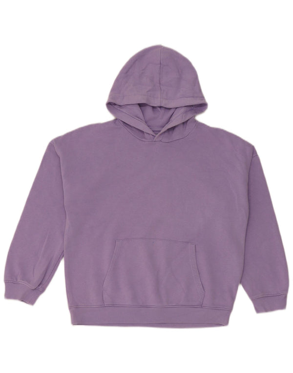 Marks & Spencer Girls Hoodie Jumper 11-12 Years Purple Cotton