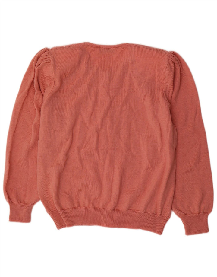 Vintage γυναικεία ζακέτα UK 16 Large Pink Wool