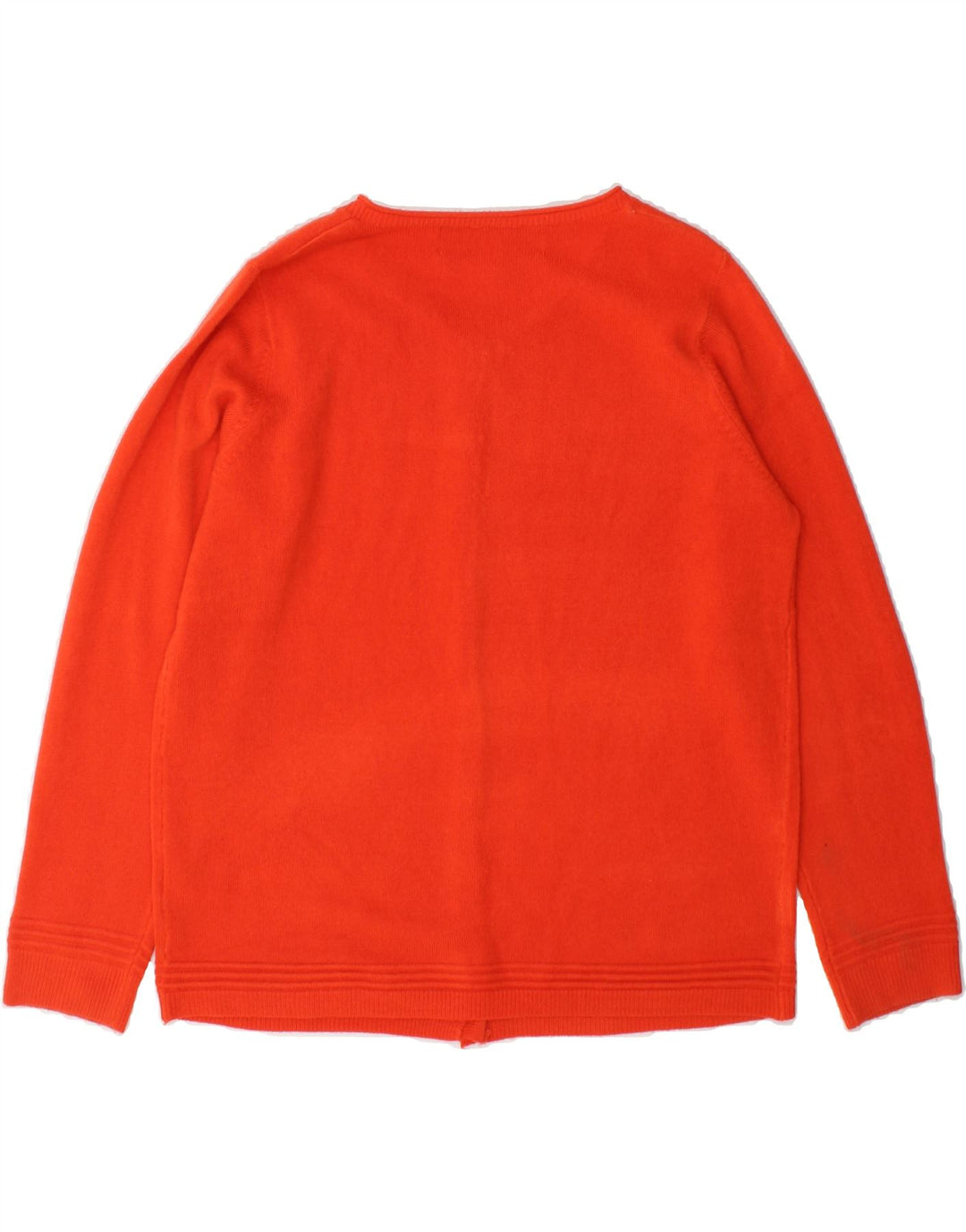 VINTAGE Womens Cardigan Sweater UK 12 Medium Orange Acrylic Vintage Vintage and Second-Hand Vintage from Messina Hembry 