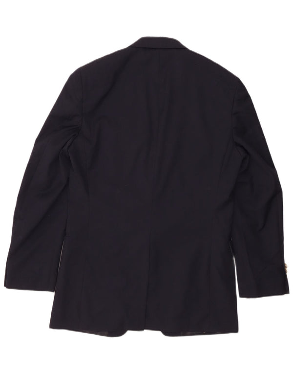 Chaps Ανδρικό Longline 2 Button Jacket Blazer UK 38 Medium Navy Blue Wool