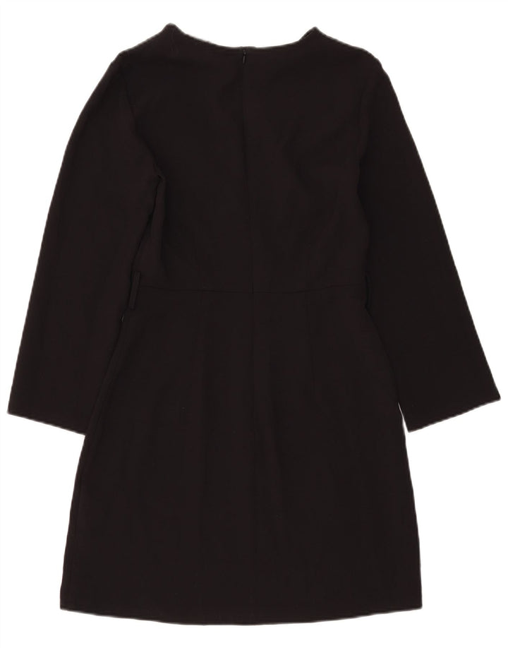 Zara Γυναικείο μακρυμάνικο φόρεμα με θήκη UK 8 Small Black Polyester