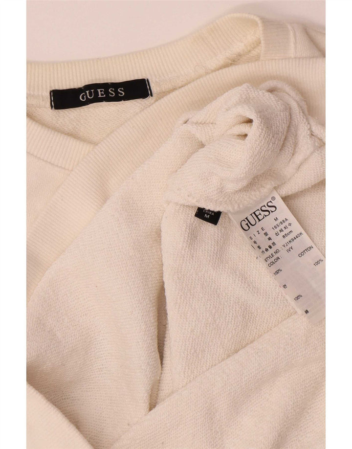 Γυναικείο γραφικό φούτερ Guess Jumper UK 14 Medium Off White Βαμβακερό