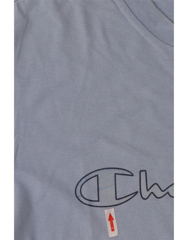 Champion Ανδρικό γραφικό T-Shirt Top μεγάλο μπλε βαμβακερό