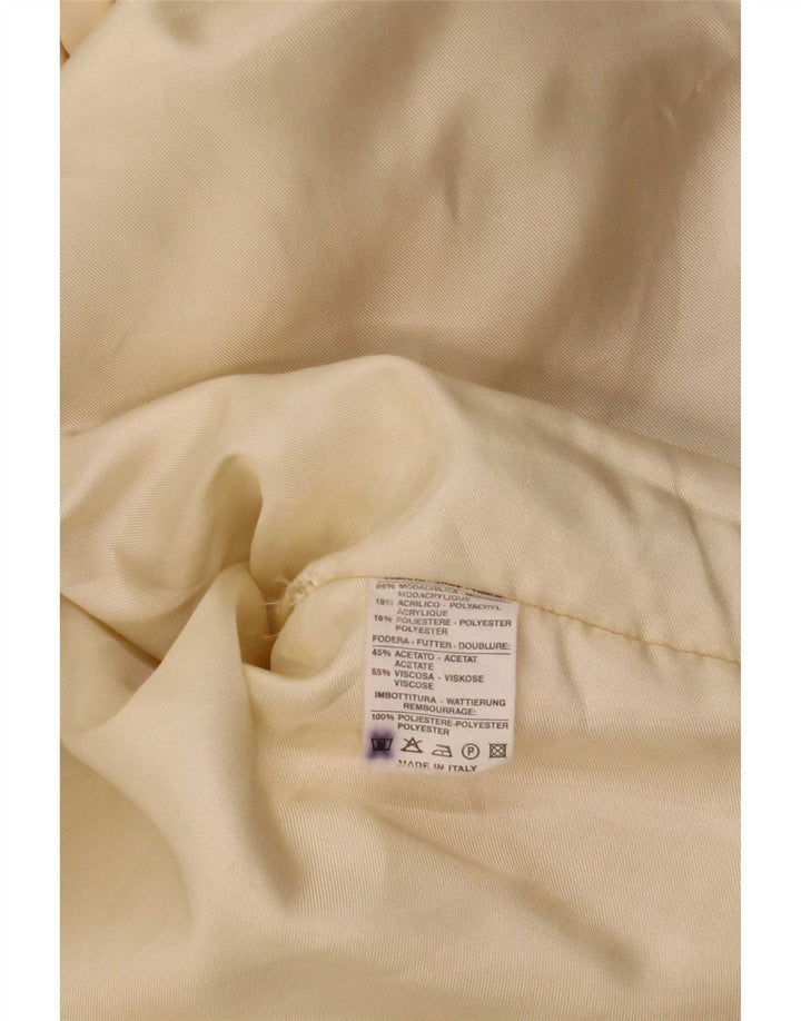 Vintage γυναικείο πανωφόρι από ψεύτικη γούνα EU 40 Medium Beige Modacryl