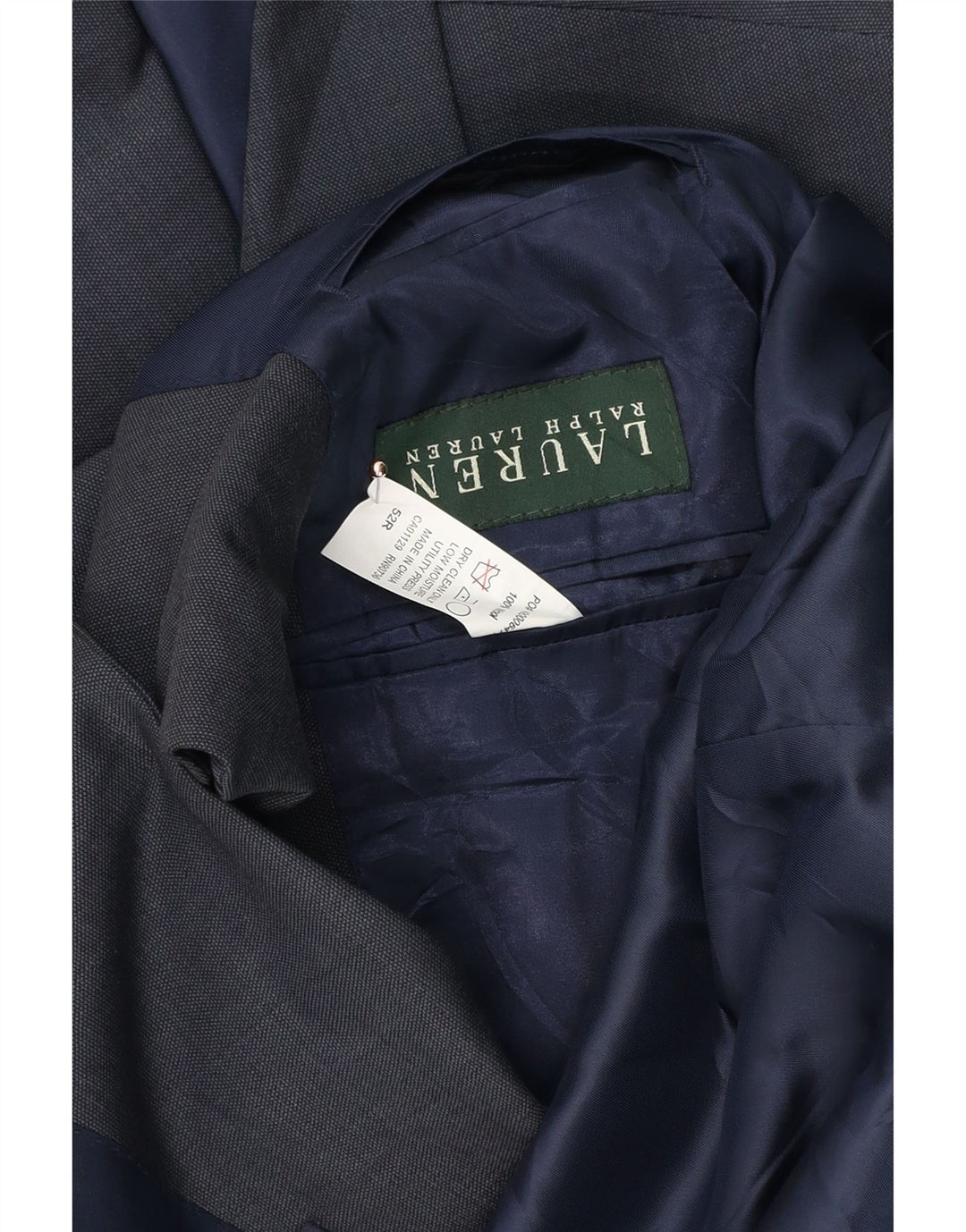 Ralph Lauren Ανδρικό σακάκι με 2 κουμπιά σακάκι IT 52 XL Navy Blue Wool