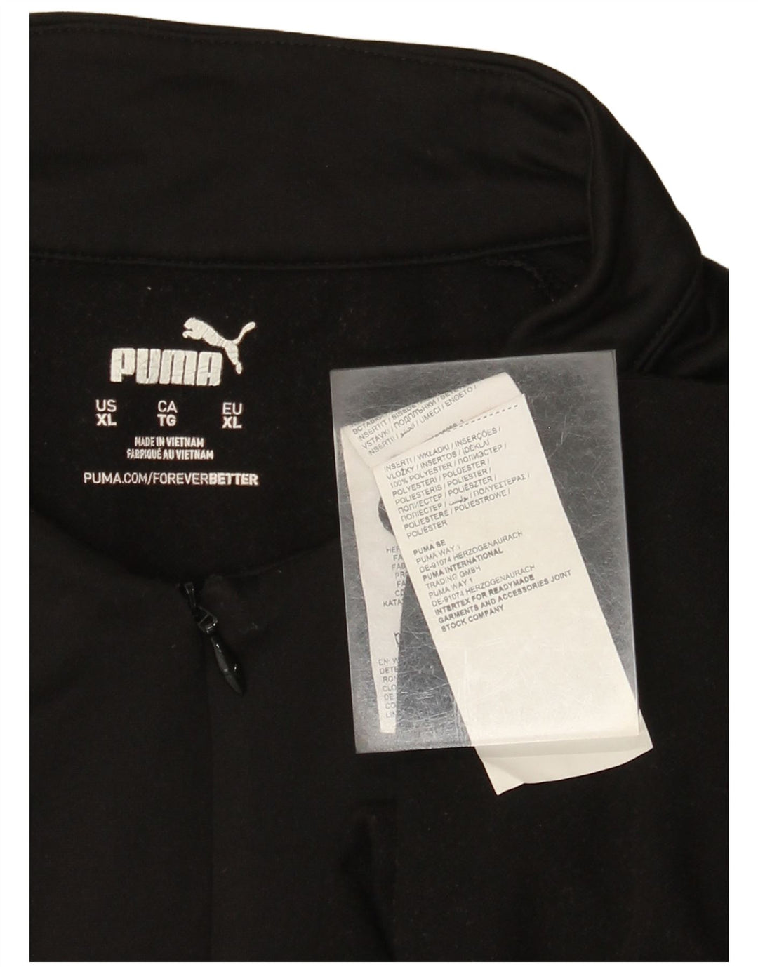 Γυναικεία φόρμα πουλόβερ με φερμουάρ PUMA Top UK 18 XL Μαύρο ριγέ