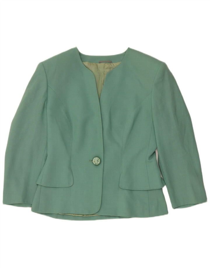 Vintage γυναικείο σετ 1 κουμπιού 2 τεμαχίων UK 12 Medium W28 Green Acetate