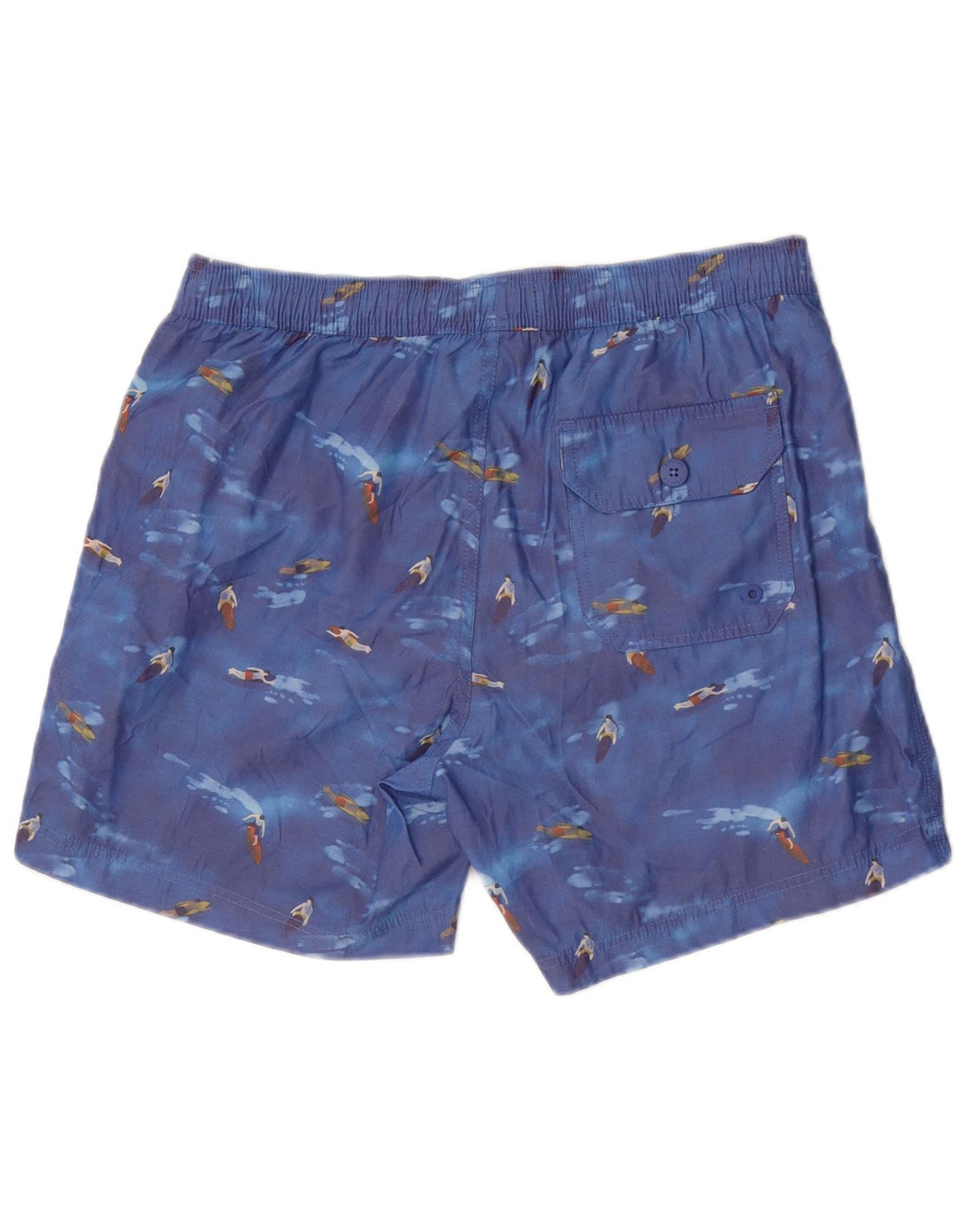 Ανδρικό γραφικό σορτς κολύμβησης Fat Face Medium Blue Polyester