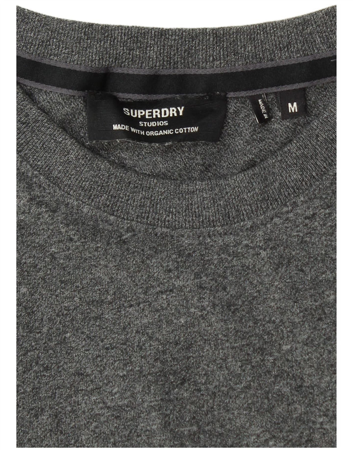 Ανδρικό μπλουζάκι SUPERDRY Τοπ μεσαίου γκρι βαμβακερό