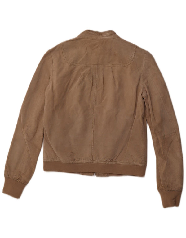 GAUDI Γυναικείο Suede Bomber Jacket IT 46 Large Beige Leather