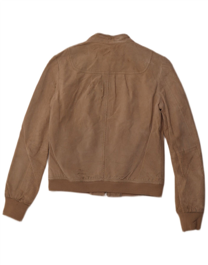 GAUDI Γυναικείο Suede Bomber Jacket IT 46 Large Beige Leather