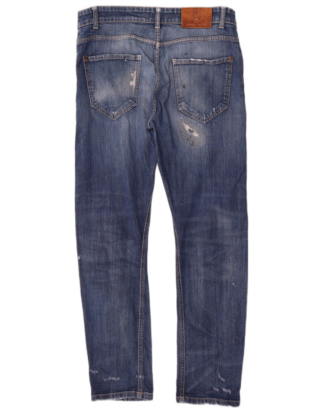 Ανδρικό τζιν Frankie Morello Distressed Slim W34 L29 Μπλε βαμβακερό