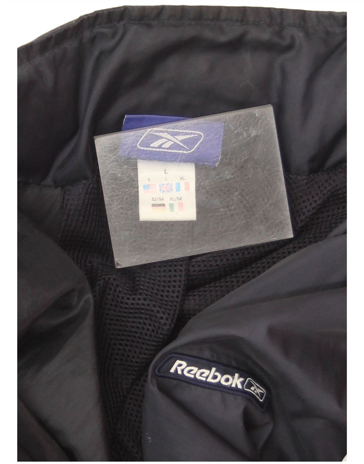 Reebok Ανδρικό μπουφάν βροχής UK 40 Large Navy Blue Nylon