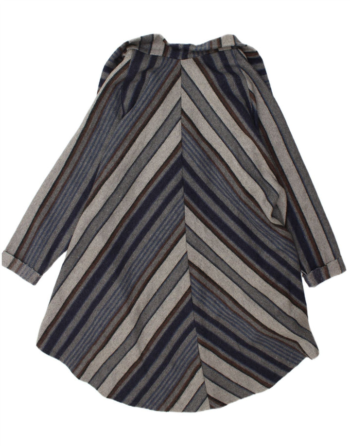 Vintage Γυναικείο Ανοιχτό Πανωφόρι UK 20 2XL Μαλλί Navy Blue ριγέ