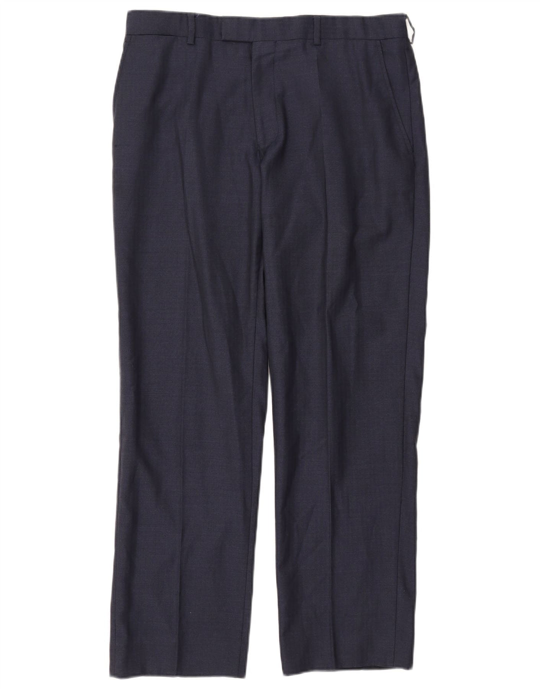 Γυναικείο ίσιο παντελόνι JAEGER W34 L30 Navy Blue Wool