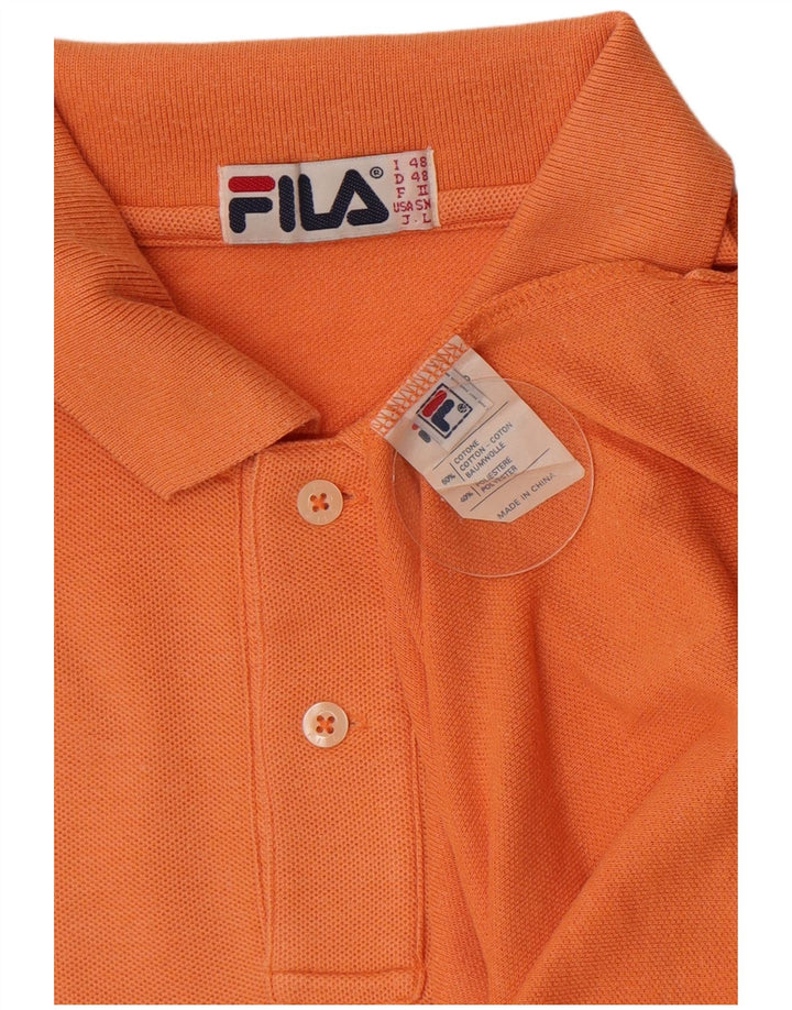 Fila Ανδρικό Πόλο Μπλουζάκι IT 48 Βαμβακερό μεσαίο πορτοκαλί