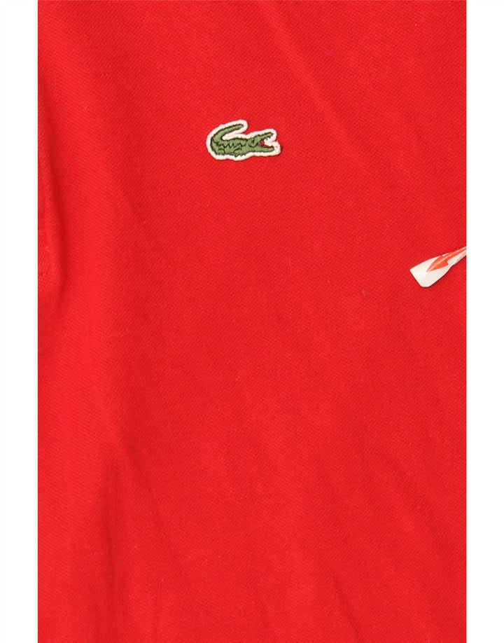 Ανδρικό μακρυμάνικο μπλουζάκι πόλο Lacoste, μέγεθος 3, μικρό κόκκινο βαμβακερό