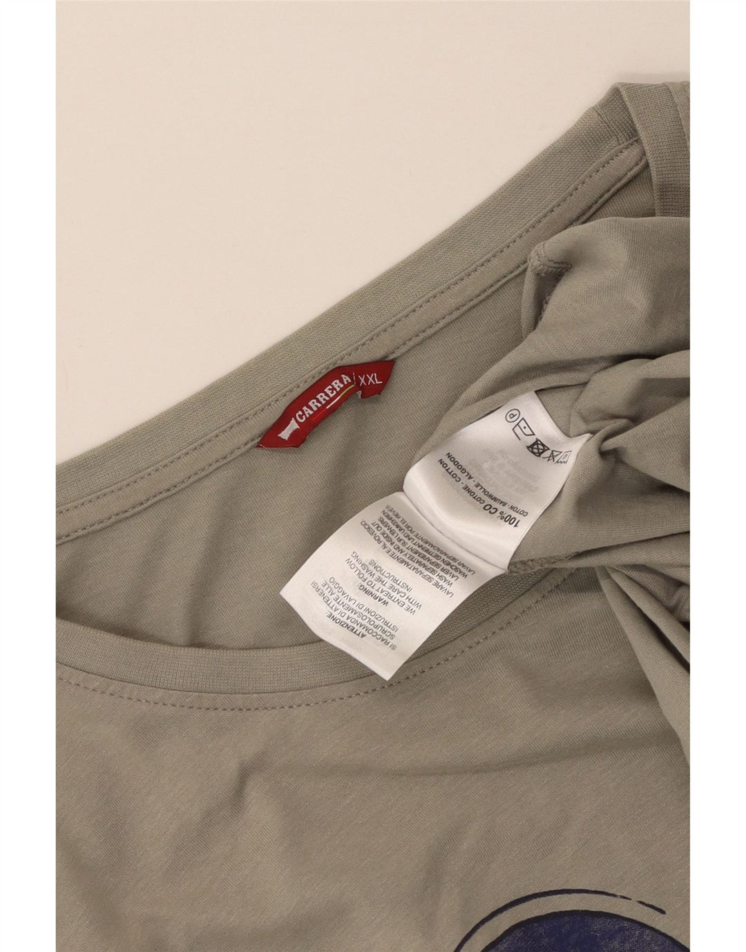 Ανδρικό γραφικό T-Shirt Carrera Top 2XL Γκρι βαμβακερό
