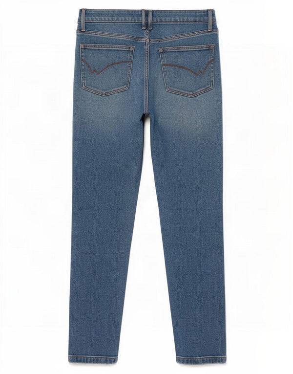 White Stuff Γυναικεία Relaxed Fit Slim Jeans UK 12 Medium W28 L27 Blue Cotton