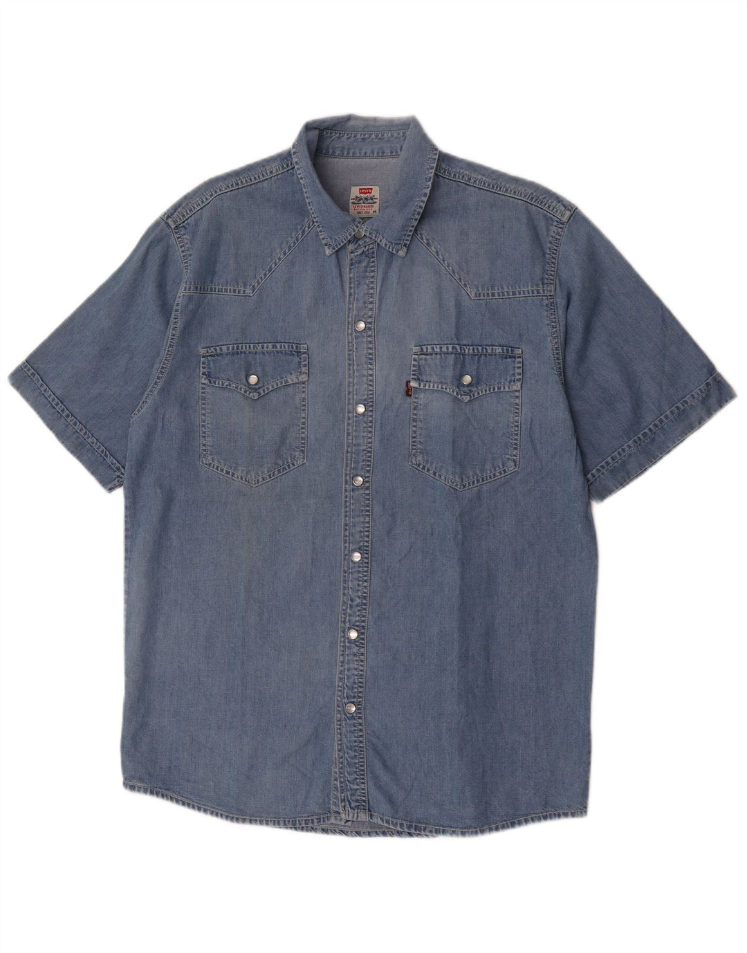Ανδρικό κοντομάνικο τζιν πουκάμισο Levi's μεσαίο μπλε