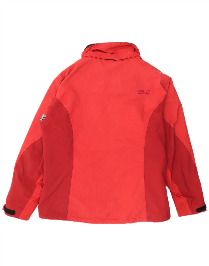 Jack Wolfskin Γυναικείο μπουφάν βροχής UK 14 Large Red Polyamide