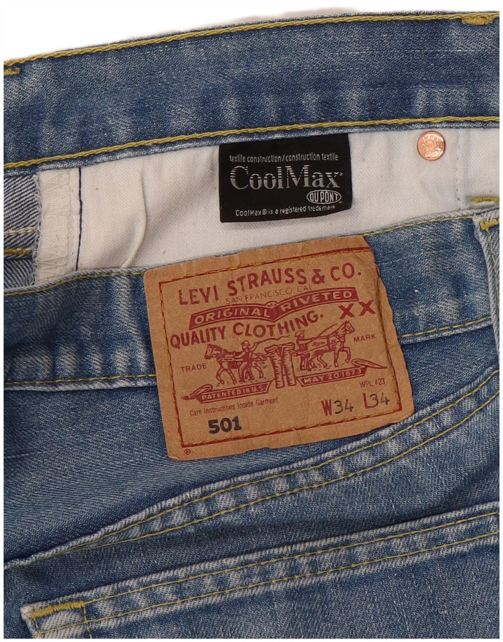 LEVI'S Ανδρικό τζιν 501 ίσιο W34 L34 Μπλε