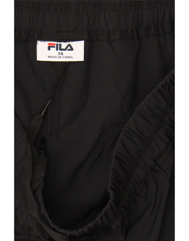 FILA Womens Tracksuit Trousers Joggers UK 14 Large Black Polyester