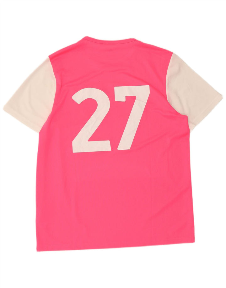 Ανδρικό γραφικό μπλουζάκι ADIDAS Climalite Top μεγάλο ροζ έγχρωμο πολυεστέρας