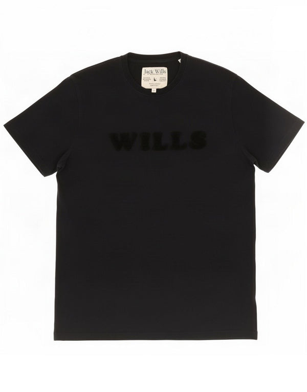 Ανδρικό γραφικό μπλουζάκι Jack Wills Top Medium Black Cotton
