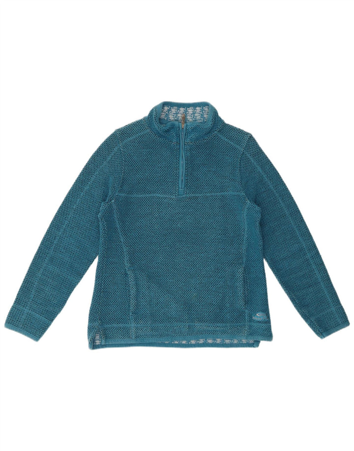 WEIRD FISH Γυναικείο φούτερ με φερμουάρ Jumper UK 12 μεσαίο μπλε βαμβακερό
