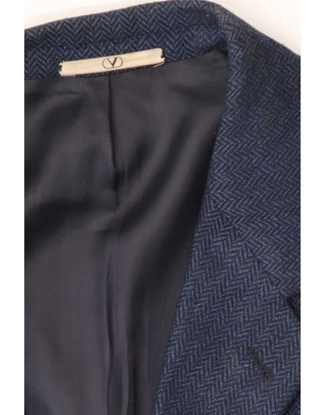 Valentino Ανδρικό σακάκι σακάκι με 3 κουμπιά UK 38 Medium Navy Blue Ψαροκόκκαλο