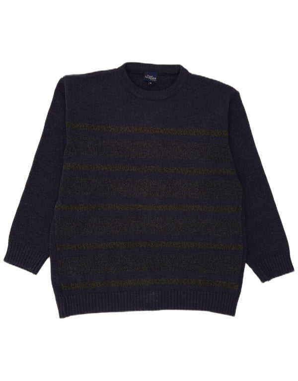 Ανδρικό πουλόβερ Four Seasons Crew Neck Jumper Medium Navy Blue ριγέ ακρυλικό