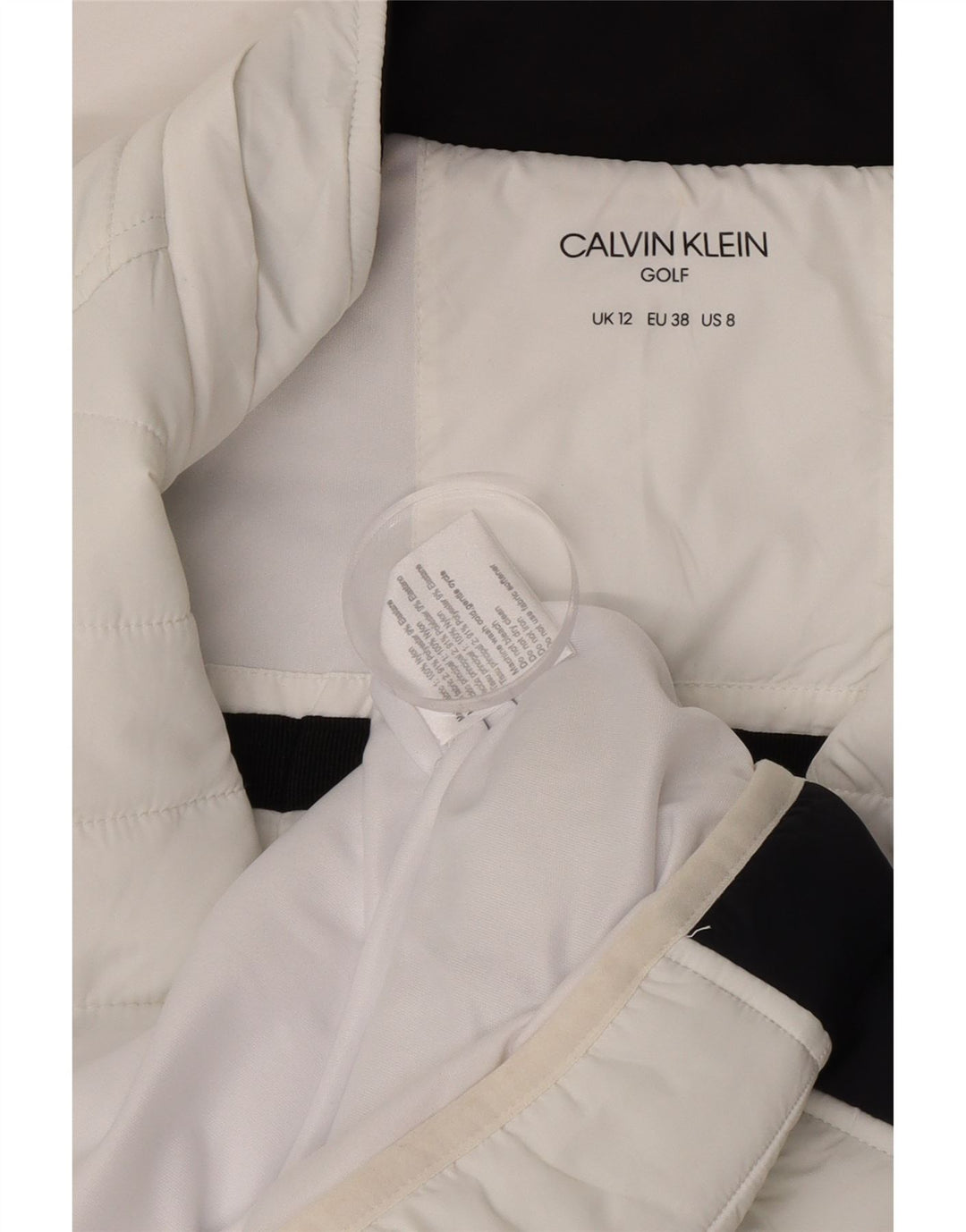 Γυναικείο μπουφάν Calvin Klein Golf padded UK 12 Medium White Colourblock