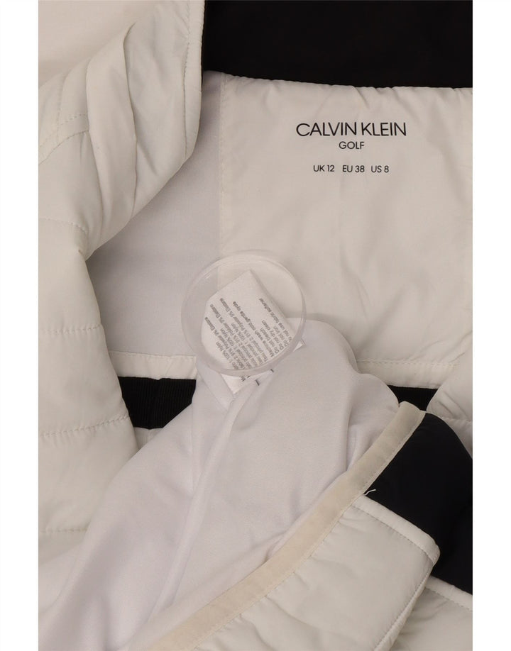 Γυναικείο μπουφάν Calvin Klein Golf padded UK 12 Medium White Colourblock