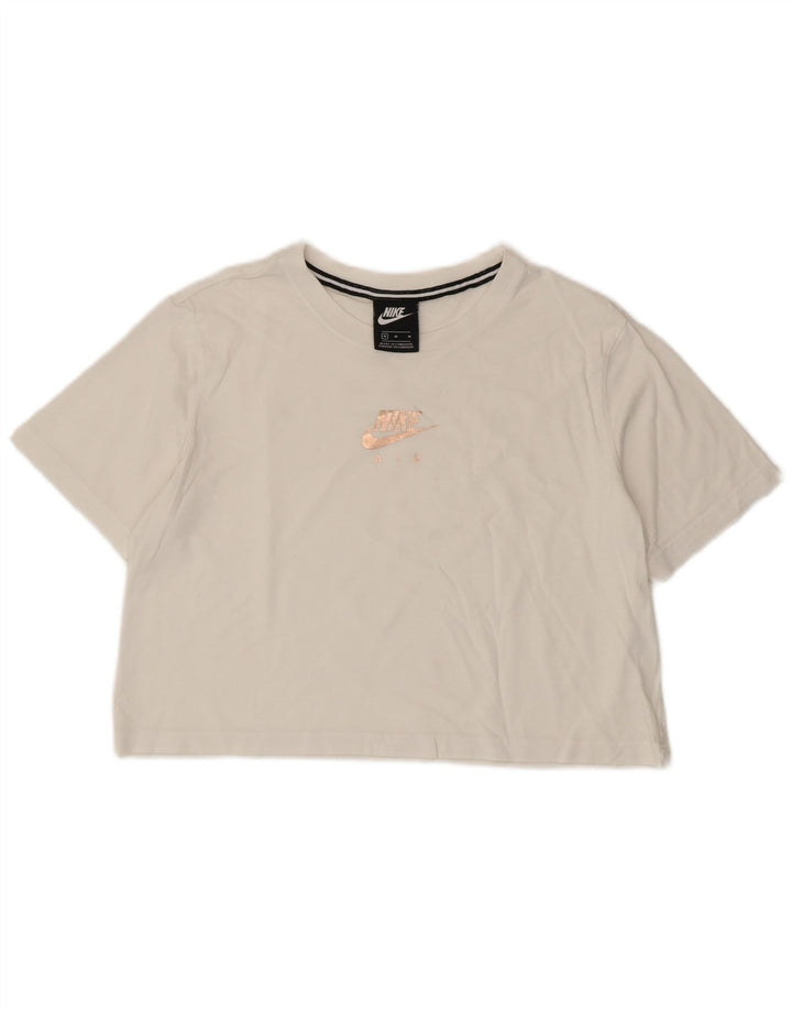Γυναικείο T-Shirt Nike Crop Graphic Top UK 14 Medium White